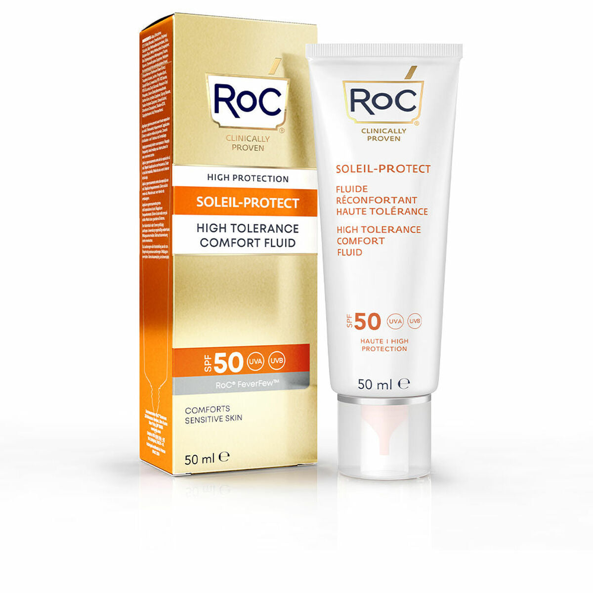 Roc, Soleil Protect, Sunscreen Cream, For Face, SPF 50, 50 ml