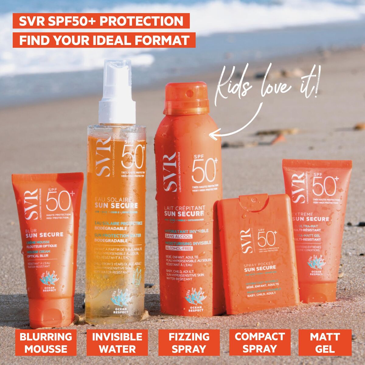 SVR, Sun Secure Blur, Sun Protection, Sunscreen Cream, For Face, SPF 50+, 50 ml