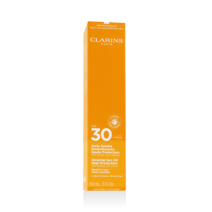 Clarins, Glowing Sun, Hydrating, UV Protection, Sunscreen Spray, SPF 30, 150 ml