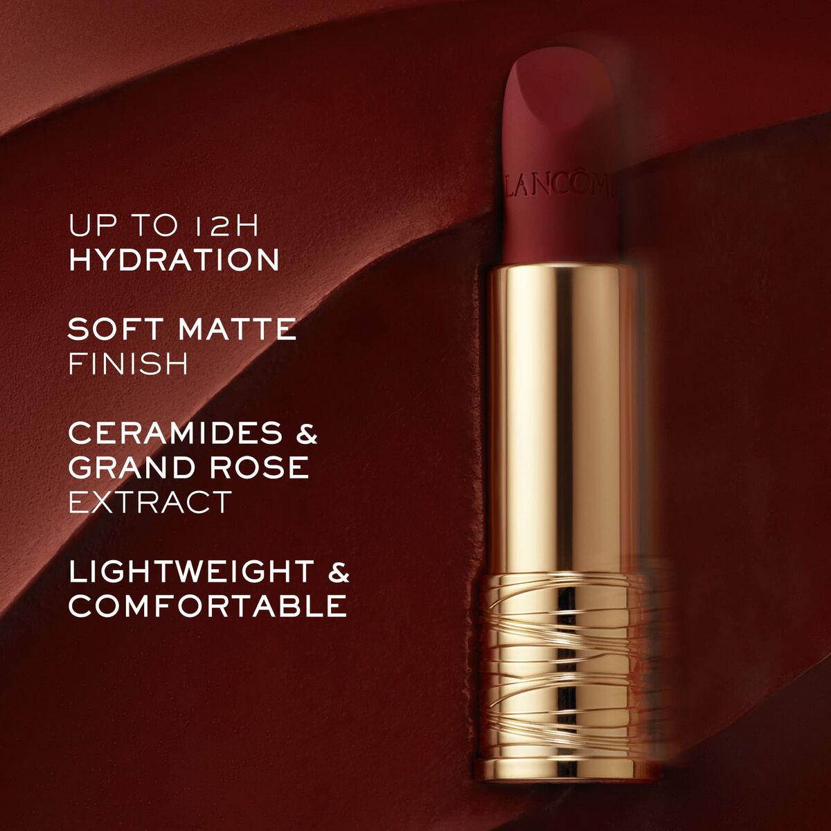 Lancome, L’Absolu Rouge Intimatte, Matte, Cream Lipstick, 299, French Cashmere, 3.4 g