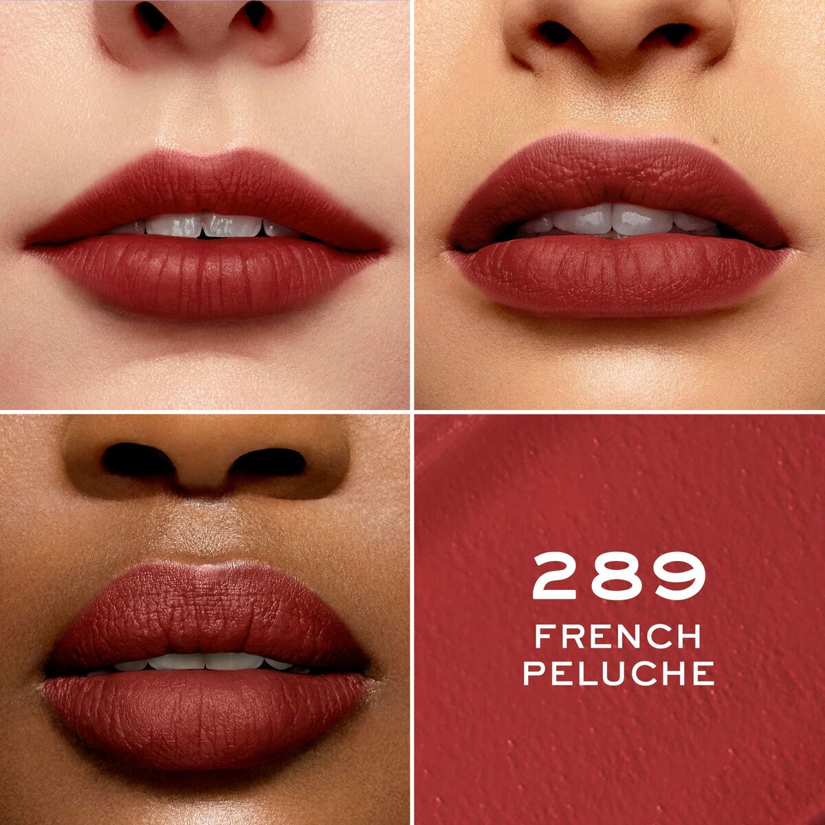 Lancome, L’Absolu Rouge Intimatte, Cream Lipstick, 289, French Peluche, 3.4 g