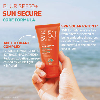 SVR, Sun Secure Blur, Sun Protection, Sunscreen Cream, For Face, SPF 50+, 50 ml