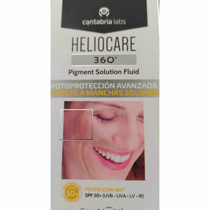 Cantabria Labs, Heliocare 360º Pigment Solution, Sun Protection, Sunscreen Fluid, SPF 50+, 50 ml