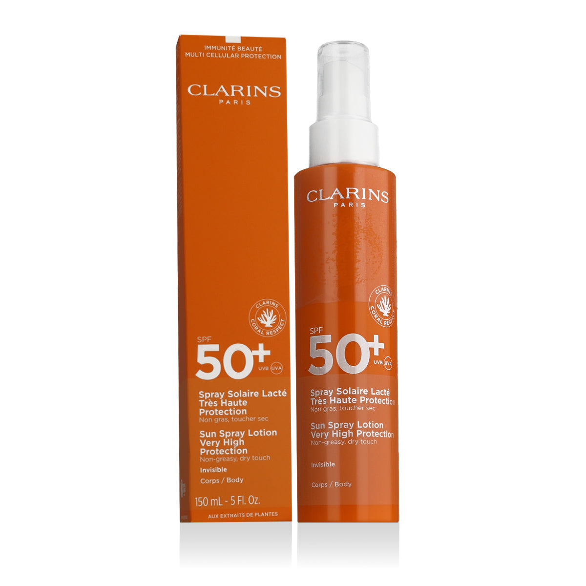 Clarins, Sun Care, Hydrating, UV Protection, Sunscreen Spray, SPF 50+, 150 ml