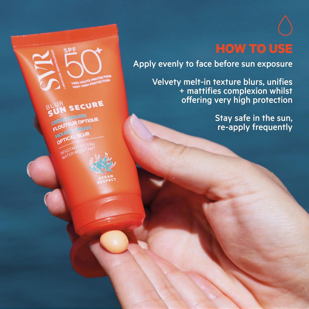 SVR, Sun Secure Blur, Sun Protection, Sunscreen Cream, For Face, SPF 50+, 50 ml