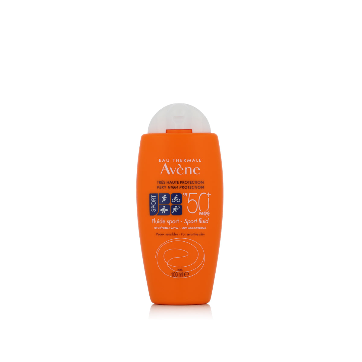 Avene, Sport Fluid, Photo-Protecteur, Sunscreen Fluid, For Face & Body, SPF50+, 100 ml